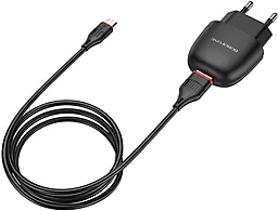 Мережевий зарядний пристрій Borofone BA49A Vast Power + micro USB Cable Black - мініатюра 2