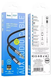 Аудио кабель Hoco UPA26 AUX mini Jack 3.5 мм - USB Type-C M/M cable 1 м black - миниатюра 8