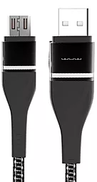 Кабель WUW X112 USB-A - micro USB 12w 2.4a 1м cable Black - фото Кабель WUW X112 USB-A - micro USB 12w 2.4a 1м cable Black