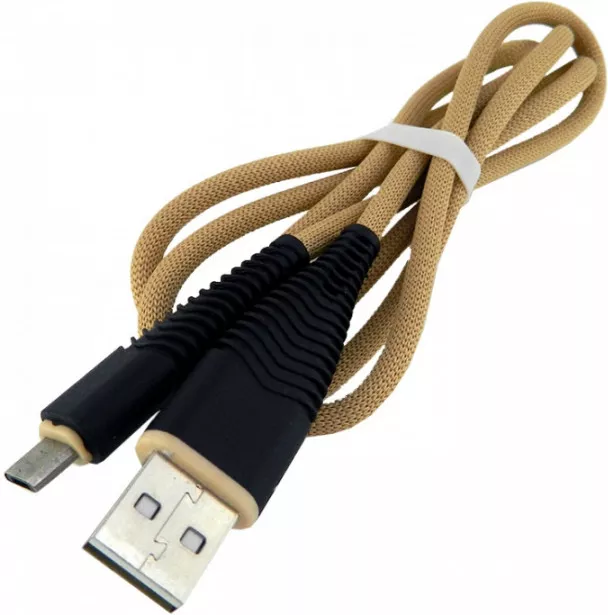 Кабель Walker C550 USB-A - micro USB 12w 2.4a 1м cable Gold - фото 1