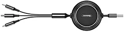 Кабель USB Baseus Golden Loop Elastic 15w 3a 3-in-1 USB to Type-C/Lightning/micro USB cable black (CAMLT-JH01) - миниатюра 4