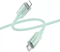 Кабель USB PD Borofone BU44 Sincero 27w 3a 1.2m USB Type-C - Lightning cable green