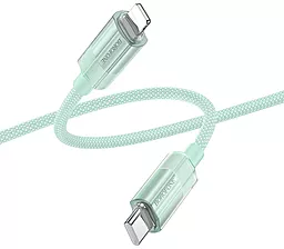 Кабель Borofone BU44 Sincero USB Type-C - Lightning 27w 3a 1.2м PD сable Green