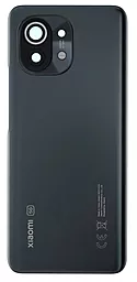 Задняя крышка корпуса Xiaomi Mi 11 со стеклом камеры Midnight Gray - фото Задняя крышка корпуса Xiaomi Mi 11 со стеклом камеры Midnight Gray