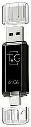 Флешка T&G 009 64GB USB/Type C Black