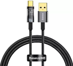 USB Кабель Baseus Explorer Series Auto Power-Off 100w 5a USB Type-C cable black (CATS000201)