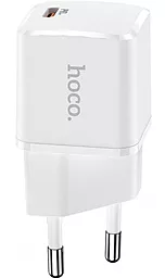Сетевое зарядное устройство с быстрой зарядкой Hoco N10 20w PD USB-C fast charger white