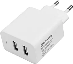 Сетевое зарядное устройство ColorWay Auto ID 24w 2xUSB-A ports charger white (CW-CHS016-WT) - фото Сетевое зарядное устройство ColorWay Auto ID 24w 2xUSB-A ports charger white (CW-CHS016-WT)