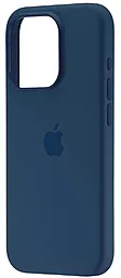 Чохол Apple Silicone Case Full with MagSafe and SplashScreen для Apple iPhone 15 Pro Storm Blue