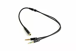 Аудіо розгалужувач Cablexpert mini Jack 3.5mm 2xM/F black (CCA-418M) - мініатюра 2