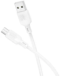 Кабель Borofone BX113 Silicone USB-A - micro USB 12w 2.4a 1м cable White - миниатюра 2 Кабель Borofone BX113 Silicone USB-A - micro USB 12w 2.4a 1м cable White - миниатюра 2