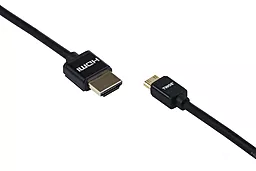 Видеокабель 2E Ultra Slim HDMI 1.4 (AM/mini AM) High Speed, Alumium, black 2m - миниатюра 2