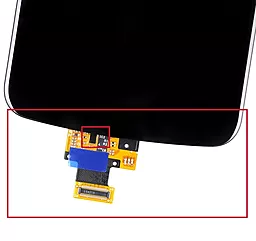 Дисплей LG K10 2016 (K410, K420, K425, K428, K430, LGMS428, F670L, F670S, F670K) (с микросхемой) с тачскрином и рамкой, оригинал, White - миниатюра 2