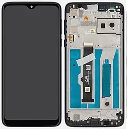 Дисплей Motorola One Macro (XT2015, XT2016) с тачскрином и рамкой, Black