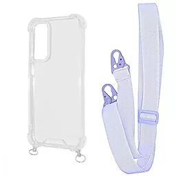 Чохол Wave Clear Case with Strap Samsung Galaxy A15 4G/5G light purple