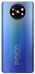 Задняя крышка корпуса Xiaomi Poco X3 Pro со стеклом камеры Frost Blue - фото Задняя крышка корпуса Xiaomi Poco X3 Pro со стеклом камеры Frost Blue