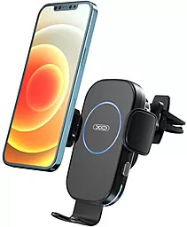 Держатель с беспроводной зарядкой, с автозажимом XO WX022 Wireless 15W Fast Charger Holder Black - фото Держатель с беспроводной зарядкой, с автозажимом XO WX022 Wireless 15W Fast Charger Holder Black