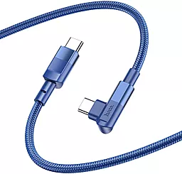 Кабель Hoco U108 100w USB Type-C - Type-C 100w 5a 2м PD cable Blue - мініатюра 4 Кабель Hoco U108 100w USB Type-C - Type-C 100w 5a 2м PD cable Blue - мініатюра 4
