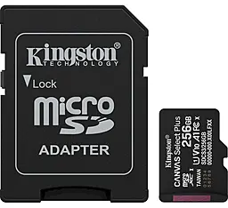 Карта памяти Kingston microSDXC Canvas Select Plus 256GB UHS-I V10 A1 Class 10 + SD-adapter (SDCS3/256GB) - фото Карта памяти Kingston microSDXC Canvas Select Plus 256GB UHS-I V10 A1 Class 10 + SD-adapter (SDCS3/256GB)
