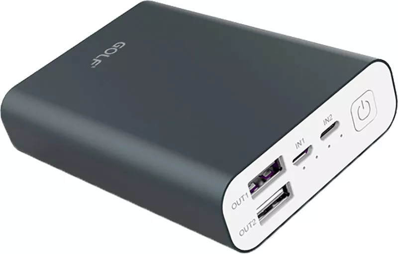 Повербанк GOLF Edge X3 10000 mAh Grey - фото 1
