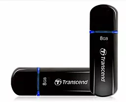 Флешка Transcend JetFlash 600 8Gb (TS8GJF600) Black/blue - фото Флешка Transcend JetFlash 600 8Gb (TS8GJF600) Black/blue