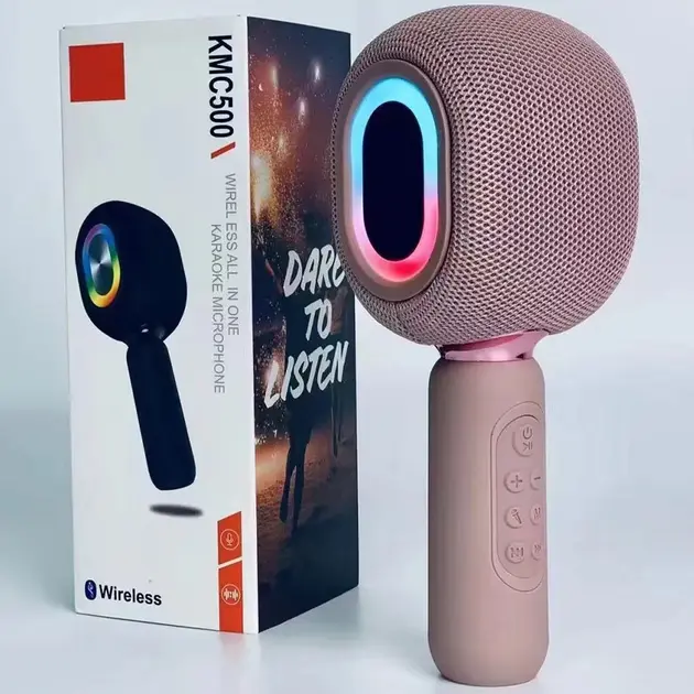 Микрофон-Колонка Epik KMC500 Pink - фото 3