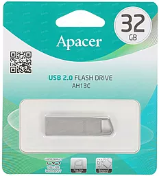 Флешка Apacer AH13С 32Gb USB 2.0 Metal Silver (AP32GAH13CS-1)