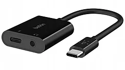 Аудио-переходник Belkin RockStar M-F 60W USB Type-C -> 3.5 мм + USB Type-C Black (NPA004btBK) - фото Аудио-переходник Belkin RockStar M-F 60W USB Type-C -> 3.5 мм + USB Type-C Black (NPA004btBK)