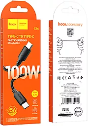 USB PD Кабель Hoco X96 100w 5a USB Type-C - Type-C cable black - мініатюра 6