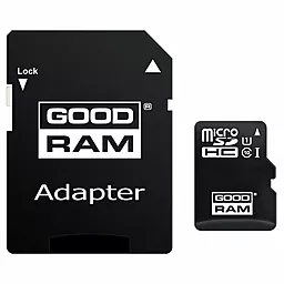 Карта пам'яті GooDRam microSDHC 32GB Class 10 UHS-I U1 + SD-адаптер (M1AA-0320R12) - фото Карта пам'яті GooDRam microSDHC 32GB Class 10 UHS-I U1 + SD-адаптер (M1AA-0320R12)