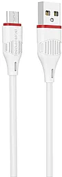 Кабель Borofone BX17 USB-A - micro USB 12w 2.4a 1м cable White - фото Кабель Borofone BX17 USB-A - micro USB 12w 2.4a 1м cable White
