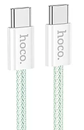 Кабель USB PD Hoco X104 Source 60w 3a 2m USB Type-C - Type-C cable green