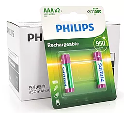 Аккумулятор Philips AAA 950mAh 2шт - фото Аккумулятор Philips AAA 950mAh 2шт