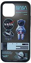 Чехол 1TOUCH Generation Nasa для Apple iPhone 12 Mini Astronaut Saturn Black