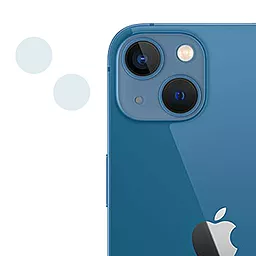 Гибкое защитное стекло 0.18mm на камеру (тех.пак) для Apple iPhone 13 mini, iPhone 13 / Прозрачный	