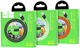 Кабель Hoco X48 Soft Silicone USB-A - Lightning 12w 2.4a 1м cable Red - мініатюра 4
