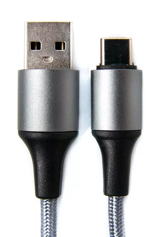 Кабель Dengos USB-A - Type-C 12w 2.4a 1м cable Grey (NTK-TC-MT-Grey) - фото 2