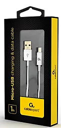 Кабель Cablexpert USB-A - micro USB 10.5w 1м cable White (CC-USB2P-AMmBM-1M-W) - миниатюра 2 Кабель Cablexpert USB-A - micro USB 10.5w 1м cable White (CC-USB2P-AMmBM-1M-W) - миниатюра 2
