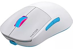 Компьютерная мышка HATOR Quasar 2 PRO Wireless White/Cyan (HTM561WC) - фото Компьютерная мышка HATOR Quasar 2 PRO Wireless White/Cyan (HTM561WC)