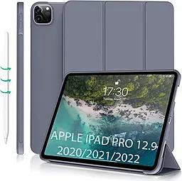 Чехол для планшета BeCover Tri Fold Soft для Apple iPad Pro 12.9" 2020 / 2021 / 2022 Purple (711739) - фото Чехол для планшета BeCover Tri Fold Soft для Apple iPad Pro 12.9" 2020 / 2021 / 2022 Purple (711739)