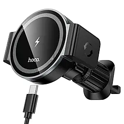 Держатель с беспроводной зарядкой Hoco HW35 Power 15W Black - фото Держатель с беспроводной зарядкой Hoco HW35 Power 15W Black
