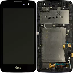 Дисплей LG K7 X210 (X210, X210DS) з тачскріном і рамкою, оригінал, Black