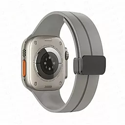 Сменный ремешок для умных часов Magic Lock для Apple Watch 42 mm, 44 mm, 45 mm, 49 mm Gray