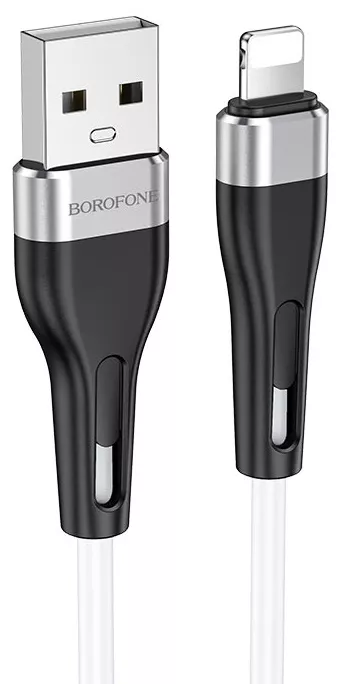 Кабель Borofone BX46 USB-A - Lightning 12w 2.4a 1м cable White - фото 1