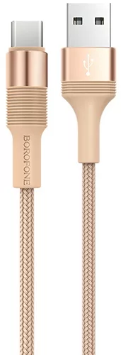 Кабель Borofone BX21 USB-A - Type-C 15w 3a 1м cable Rose/Gold - фото 1