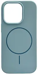 Чехол Silicone Case Full Fine Ring MagSafe для Apple iPhone 16 Pro Sky Blue - фото Чехол Silicone Case Full Fine Ring MagSafe для Apple iPhone 16 Pro Sky Blue