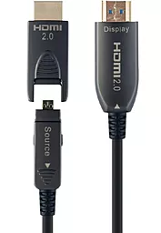 Видеокабель (AOC) HDMI - HDMI/mini HDMI v2.0 4k 60hz 20m black (CCBP-HDMID-(AOC)-20M) Cablexpert - фото Видеокабель (AOC) HDMI - HDMI/mini HDMI v2.0 4k 60hz 20m black (CCBP-HDMID-(AOC)-20M) Cablexpert