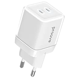 Сетевое зарядное устройство Proove Pure 67w GaN PD 2xUSB-C ports charger white (WCPU67022202) - фото Сетевое зарядное устройство Proove Pure 67w GaN PD 2xUSB-C ports charger white (WCPU67022202)