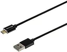 Кабель Grand-X Magnetic USB-A - micro USB 12w 2.4a 1м cable Black (MG-01M) - фото Кабель Grand-X Magnetic USB-A - micro USB 12w 2.4a 1м cable Black (MG-01M)