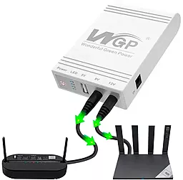 ДБЖ для роутера WGP WGP103 10400 mAh DC 9V 12V 1A White - фото ДБЖ для роутера WGP WGP103 10400 mAh DC 9V 12V 1A White